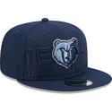 mutzen-flach-marineblau-snapback-9fifty-draft-edition-2023-der-memphis-grizzlies-nba-von-new-era
