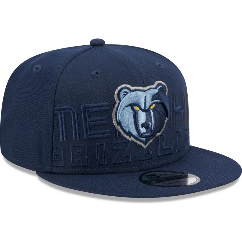 mutzen-flach-marineblau-snapback-9fifty-draft-edition-2023-der-memphis-grizzlies-nba-von-new-era