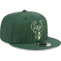 mutzen-flach-grun-snapback-9fifty-draft-edition-2023-der-milwaukee-bucks-nba-von-new-era