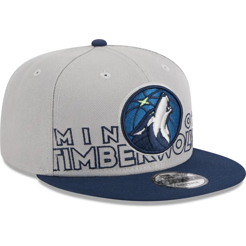 mutzen-flach-grau-snapback-9fifty-draft-edition-2023-der-minnesota-timberwolves-nba-von-new-era
