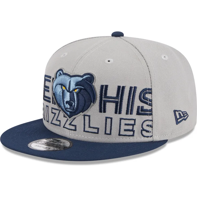 mutzen-flach-grau-snapback-9fifty-draft-edition-2023-der-memphis-grizzlies-nba-von-new-era