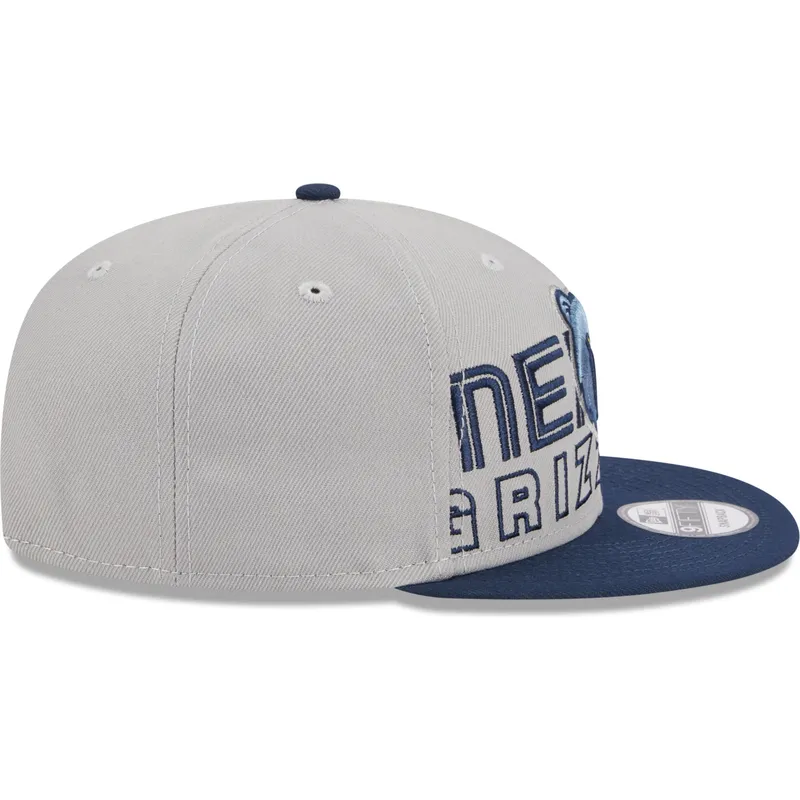 mutzen-flach-grau-snapback-9fifty-draft-edition-2023-der-memphis-grizzlies-nba-von-new-era