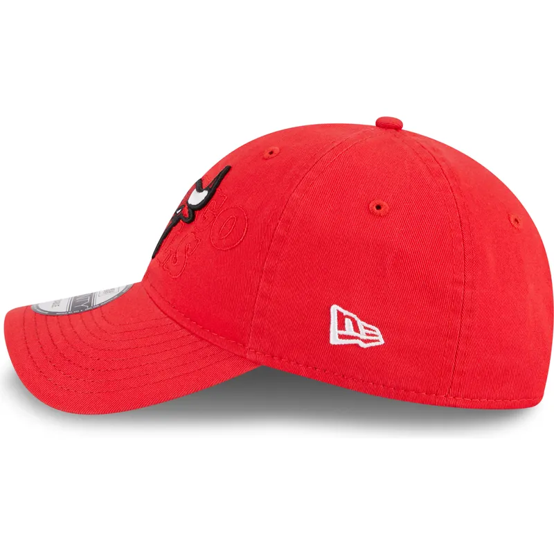rote-verstellbare-gebogene-kappe-9twenty-draft-edition-2023-der-chicago-bulls-nba-von-new-era