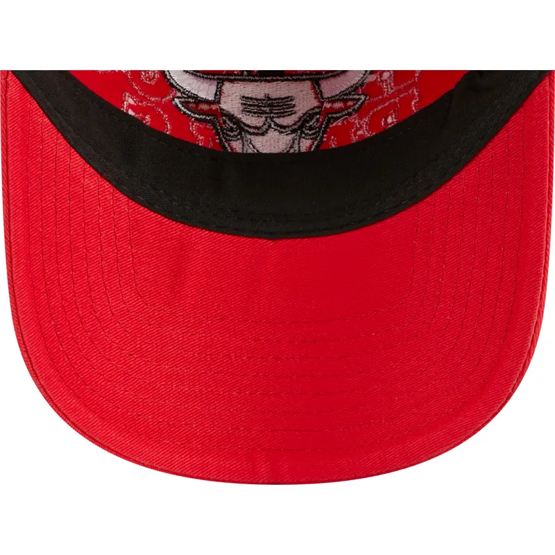 rote-verstellbare-gebogene-kappe-9twenty-draft-edition-2023-der-chicago-bulls-nba-von-new-era