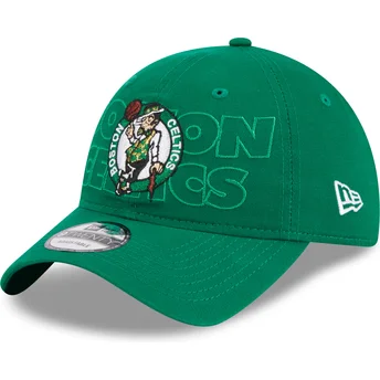 Mützen gebogen grün verstellbares band 9TWENTY Draft Edition 2023 der Boston Celtics NBA von New Era