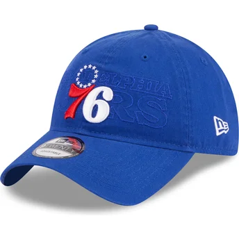 New Era Curved Brim 9TWENTY Draft Edition 2023 Philadelphia 76ers NBA Blue Adjustable Cap