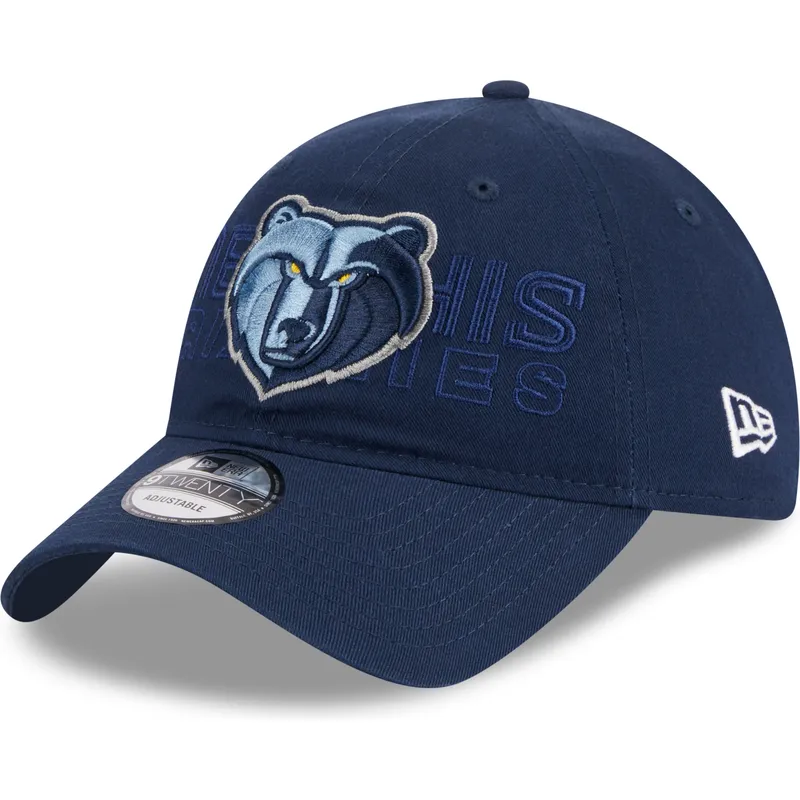 marineblaue-verstellbare-gebogene-kappe-9twenty-draft-edition-2023-der-memphis-grizzlies-nba-von-new-era