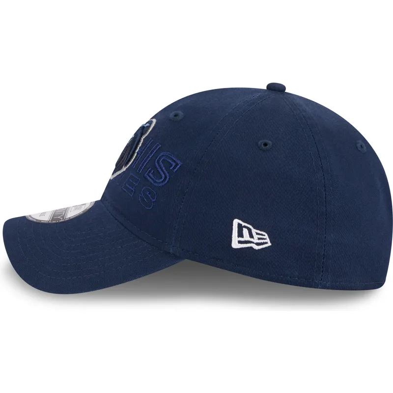 marineblaue-verstellbare-gebogene-kappe-9twenty-draft-edition-2023-der-memphis-grizzlies-nba-von-new-era