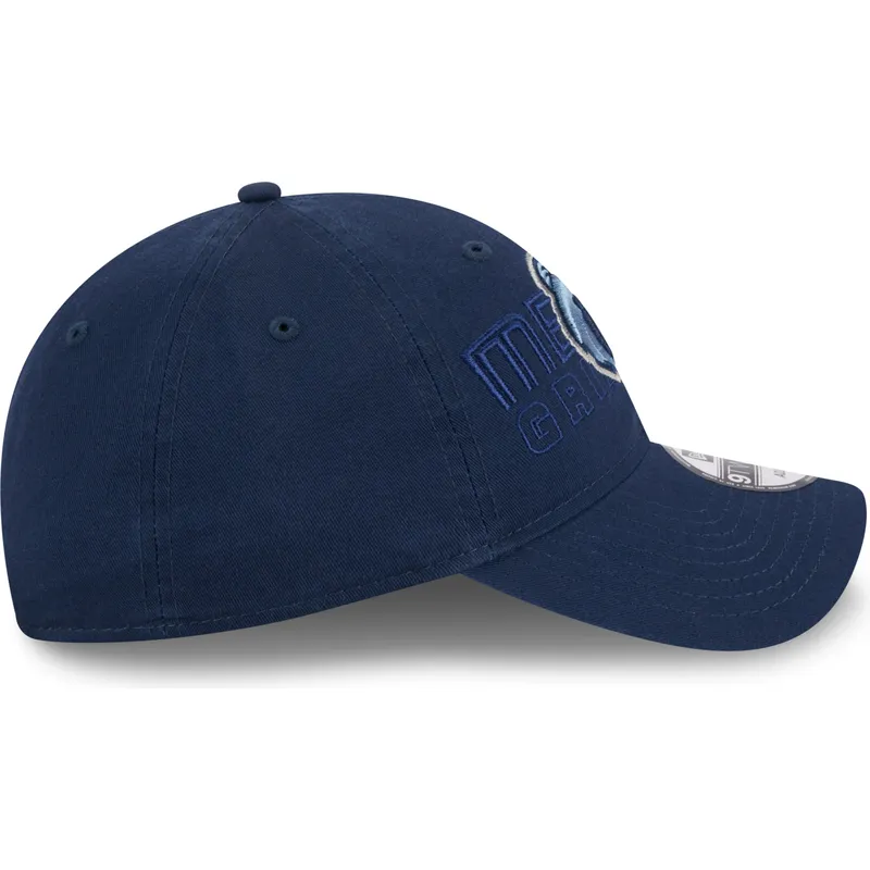 marineblaue-verstellbare-gebogene-kappe-9twenty-draft-edition-2023-der-memphis-grizzlies-nba-von-new-era