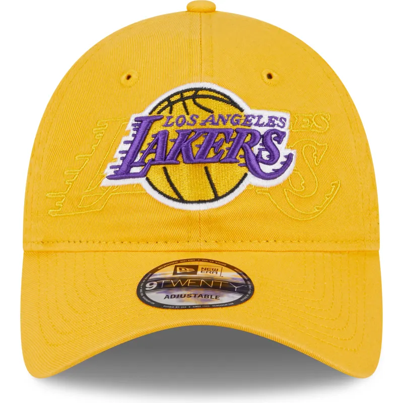 mutzen-gebogen-gelb-verstellbares-band-9twenty-draft-edition-2023-der-los-angeles-lakers-nba-von-new-era