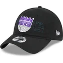 casquette-courbee-noire-ajustable-9twenty-draft-edition-2023-sacramento-kings-nba-new-era