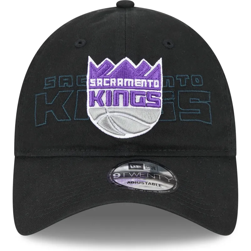 mutzen-gebogen-schwarz-verstellbares-band-9twenty-draft-edition-2023-der-sacramento-kings-nba-von-new-era