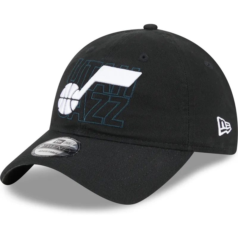 schwarze-verstellbare-gebogene-kappe-9twenty-draft-edition-2023-der-utah-jazz-nba-von-new-era
