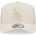 mutzen-gebogen-beige-snapback-a-frame-tech-ripstop-der-los-angeles-dodgers-mlb-von-new-era