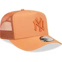 mutzen-gebogen-braun-snapback-a-frame-tech-ripstop-der-new-york-yankees-mlb-von-new-era