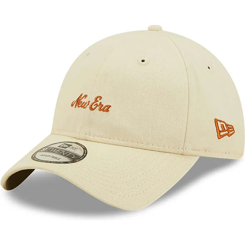 beige-verstellbare-curved-cap-9twenty-herringbone-von-new-era