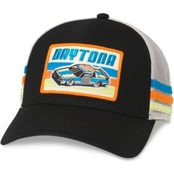 Casquette trucker noire et blanche snapback Daytona International Speedway Tri Color American Needle