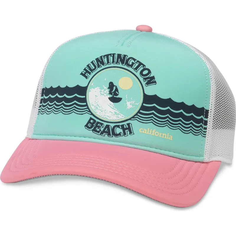 grune-weisse-und-rosa-trucker-kappe-snapback-huntington-beach-california-riptide-valin-von-american-needle