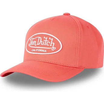Von Dutch Curved Brim LOF C4 Red Adjustable Cap