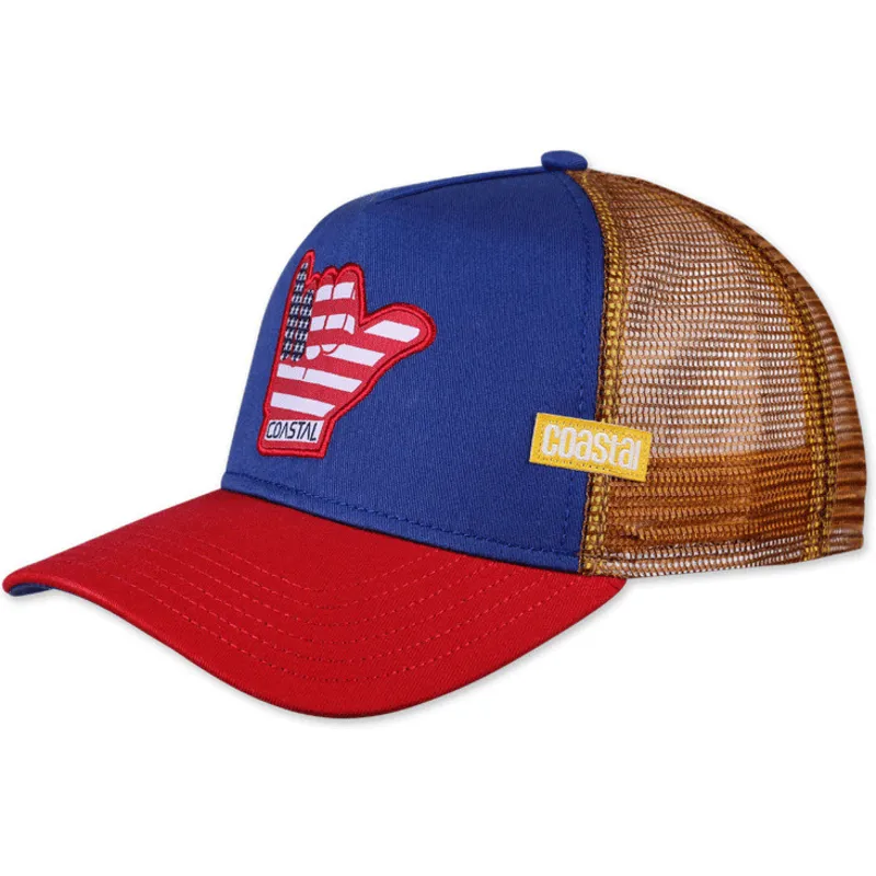 trucker-cap-blau-und-rot-us-shaka-hft-von-coastal trucker-cap-blau-und-rot-us-shaka-hft-von-coastal