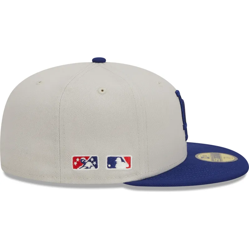 graue-und-blaue-anliegende-flat-cap-59fifty-farm-team-der-los-angeles-dodgers-mlb-von-new-era