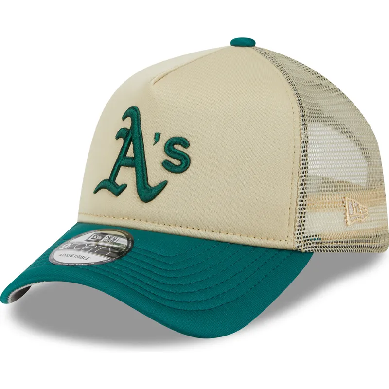 mutzen-gebogen-beige-snapback-9forty-a-frame-all-day-der-oakland-athletics-mlb-von-new-era