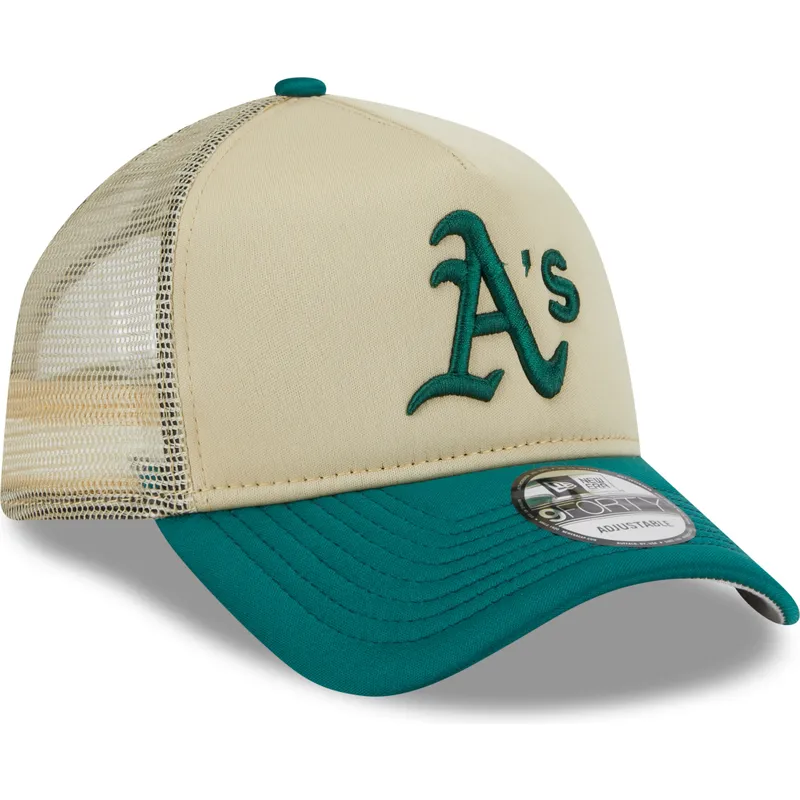 mutzen-gebogen-beige-snapback-9forty-a-frame-all-day-der-oakland-athletics-mlb-von-new-era