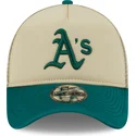 mutzen-gebogen-beige-snapback-9forty-a-frame-all-day-der-oakland-athletics-mlb-von-new-era