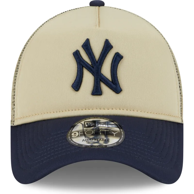 mutzen-gebogen-beige-snapback-9forty-a-frame-all-day-der-new-york-yankees-mlb-von-new-era