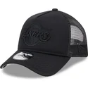 casquette-trucker-noire-avec-logo-noir-9forty-a-frame-all-day-trucker-los-angeles-lakers-nba-new-era