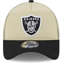 mutzen-gebogen-beige-snapback-9forty-a-frame-all-day-der-las-vegas-raiders-nfl-von-new-era