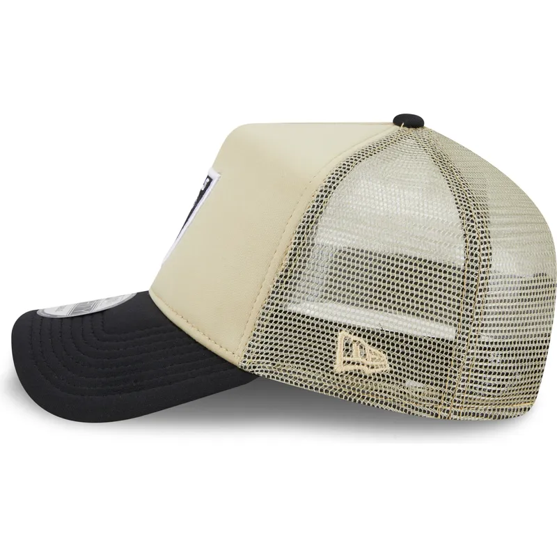 mutzen-gebogen-beige-snapback-9forty-a-frame-all-day-der-las-vegas-raiders-nfl-von-new-era