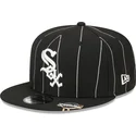 mutzen-flach-schwarz-snapback-9fifty-pinstripe-visor-clip-der-chicago-white-sox-mlb-von-new-era