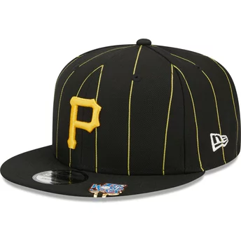 Casquette plate noire snapback 9FIFTY Pinstripe Visor Clip Pittsburgh Pirates MLB New Era