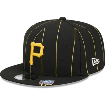 Mützen flach schwarz snapback 9FIFTY Pinstripe Visor Clip der Pittsburgh Pirates MLB von New Era