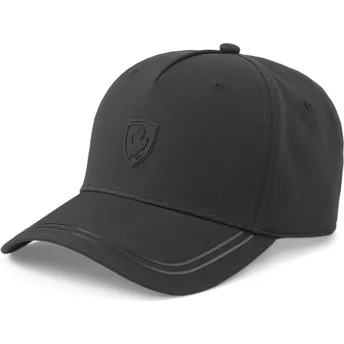 Puma Curved Brim Black Logo SPTWR Style Ferrari Formula 1 Black Adjustable Cap