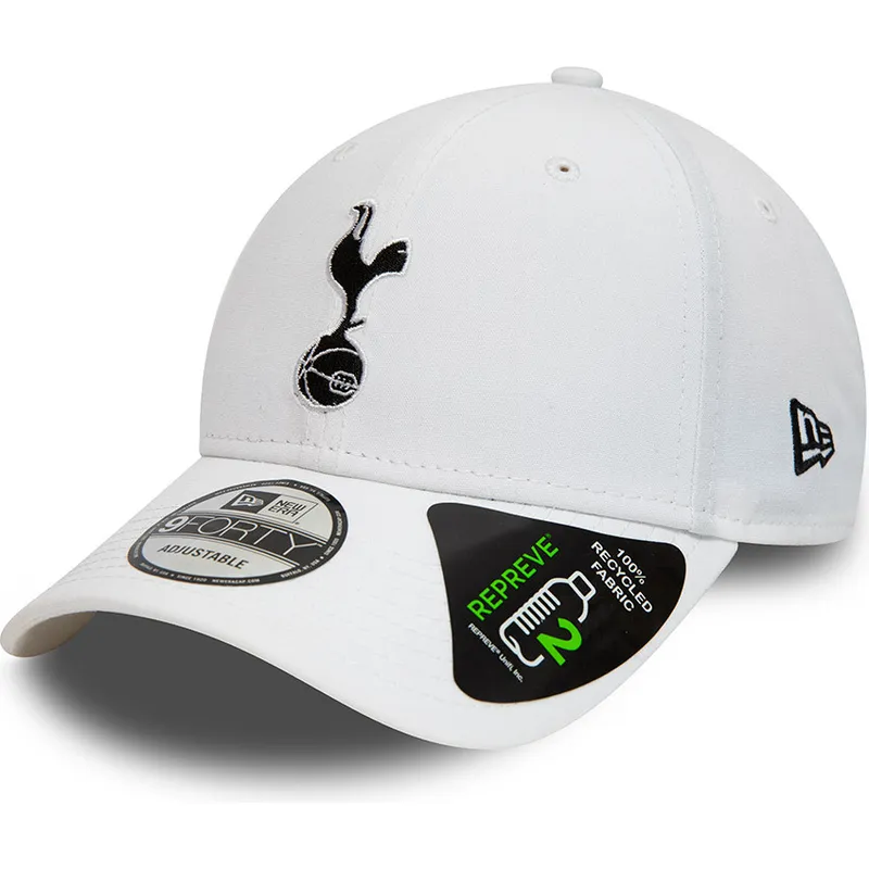 weisse-verstellbare-curved-cap-9forty-repreve-von-tottenham-hotspur-football-club-premier-league-von-new-era