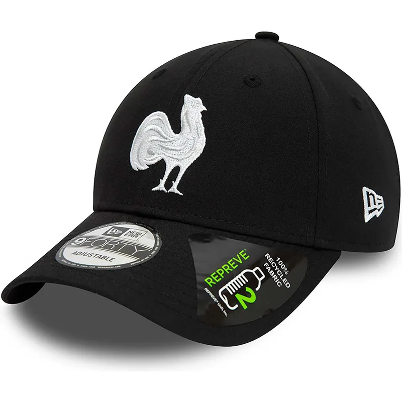 schwarze-verstellbare-curved-cap-9forty-repreve-der-french-rugby-federation-ffr-von-new-era