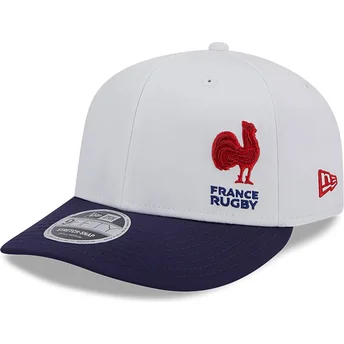 Mützen gebogen blau snapback 9FIFTY Stretch Snap Flawless der French Rugby Federation FFR von New Era