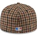 mutzen-flach-braun-angepasst-59fifty-harris-tweed-der-new-york-yankees-mlb-von-new-era