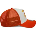 casquette-trucker-blanche-et-orange-hot-sauce-a-frame-food-new-era