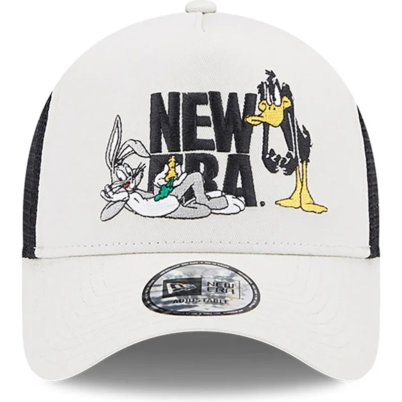 mutzen-gebogen-beige-snapback-a-frame-der-bugs-bunny-y-pato-lucas-looney-tunes-von-new-era