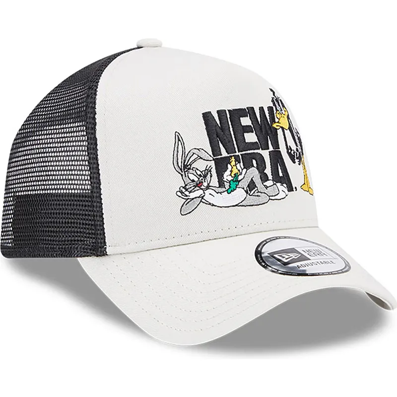 mutzen-gebogen-beige-snapback-a-frame-der-bugs-bunny-y-pato-lucas-looney-tunes-von-new-era