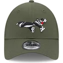 mutzen-gebogen-grun-verstellbares-band-9forty-der-silvestre-looney-tunes-von-new-era