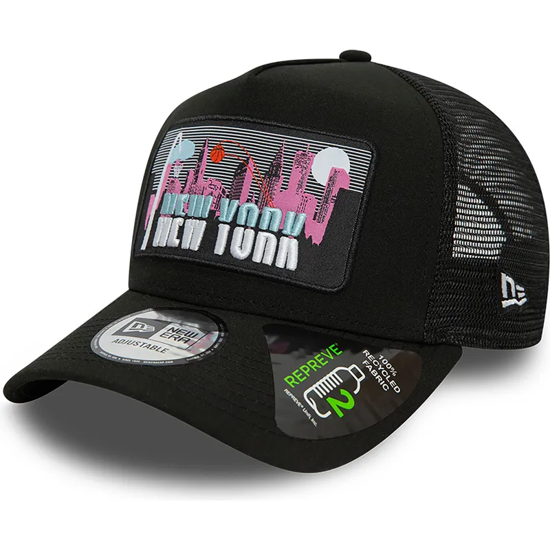 mutzen-gebogen-schwarz-snapback-a-frame-repreve-license-plate-der-new-york-von-new-era