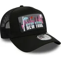 casquette-trucker-noire-a-frame-repreve-license-plate-new-york-new-era