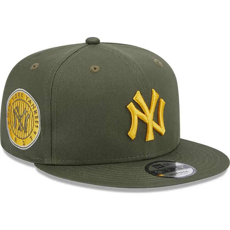 mutzen-flach-grun-snapback-9fifty-side-patch-der-new-york-yankees-mlb-von-new-era