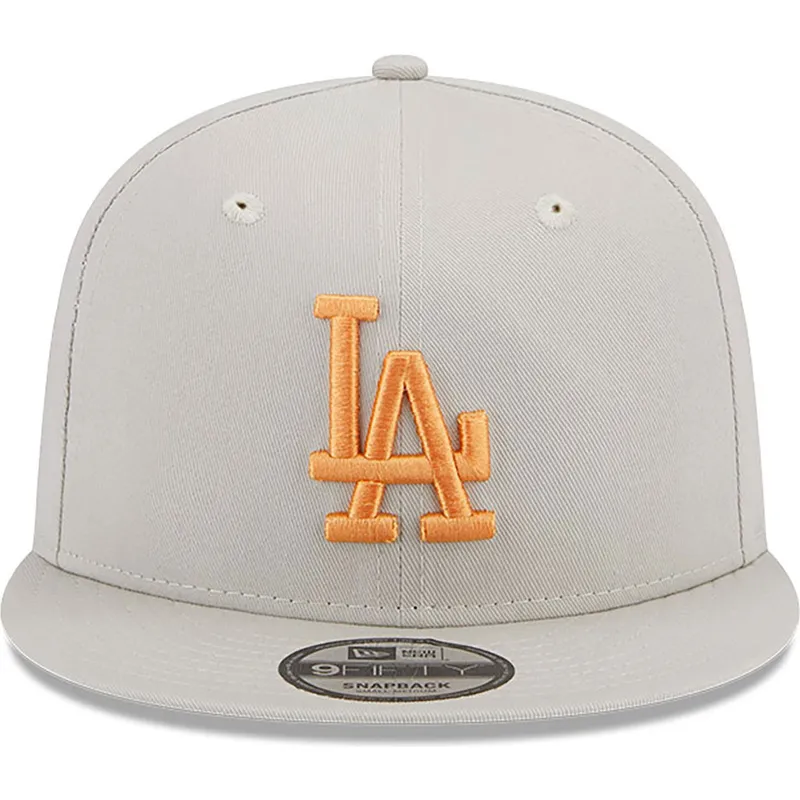 mutzen-flach-beige-snapback-9fifty-side-patch-der-los-angeles-dodgers-mlb-von-new-era