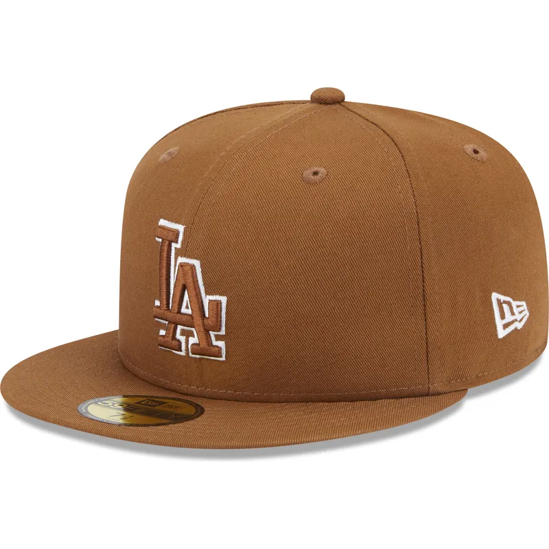 mutzen-flach-braun-angepasst-59fifty-team-outline-der-los-angeles-dodgers-mlb-von-new-era mutzen-flach-braun-angepasst-59fifty-team-outline-der-los-angeles-dodgers-mlb-von-new-era