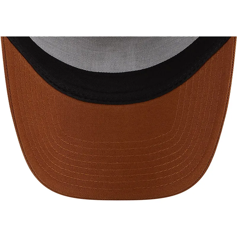 mutzen-gebogen-braun-snapback-a-frame-league-essential-der-los-angeles-dodgers-mlb-von-new-era